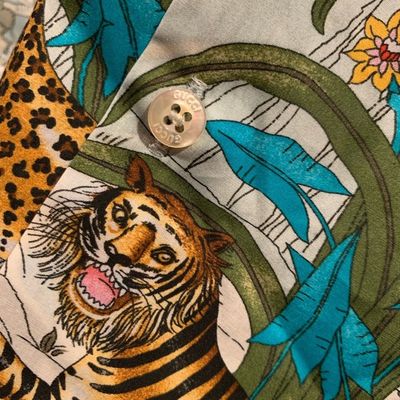 Gucci boys savanna printed short sleeve button down shirt - Picture 5 of 5